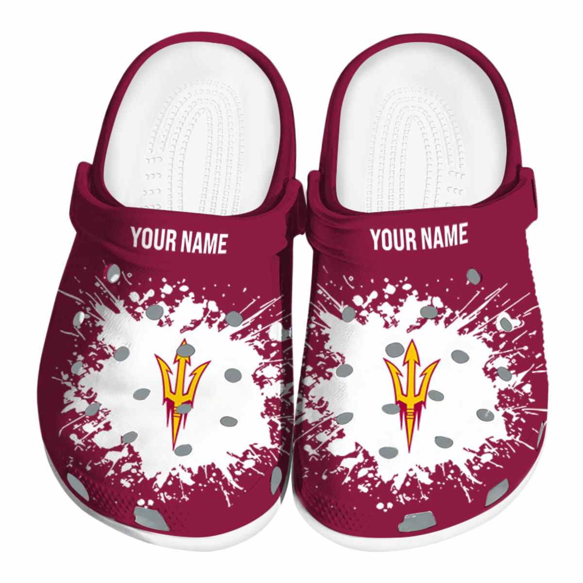Arizona State Sun Devils NCAA Sport Crocs Crocband Clogs Shoes Comfortable For Men Women and Kids