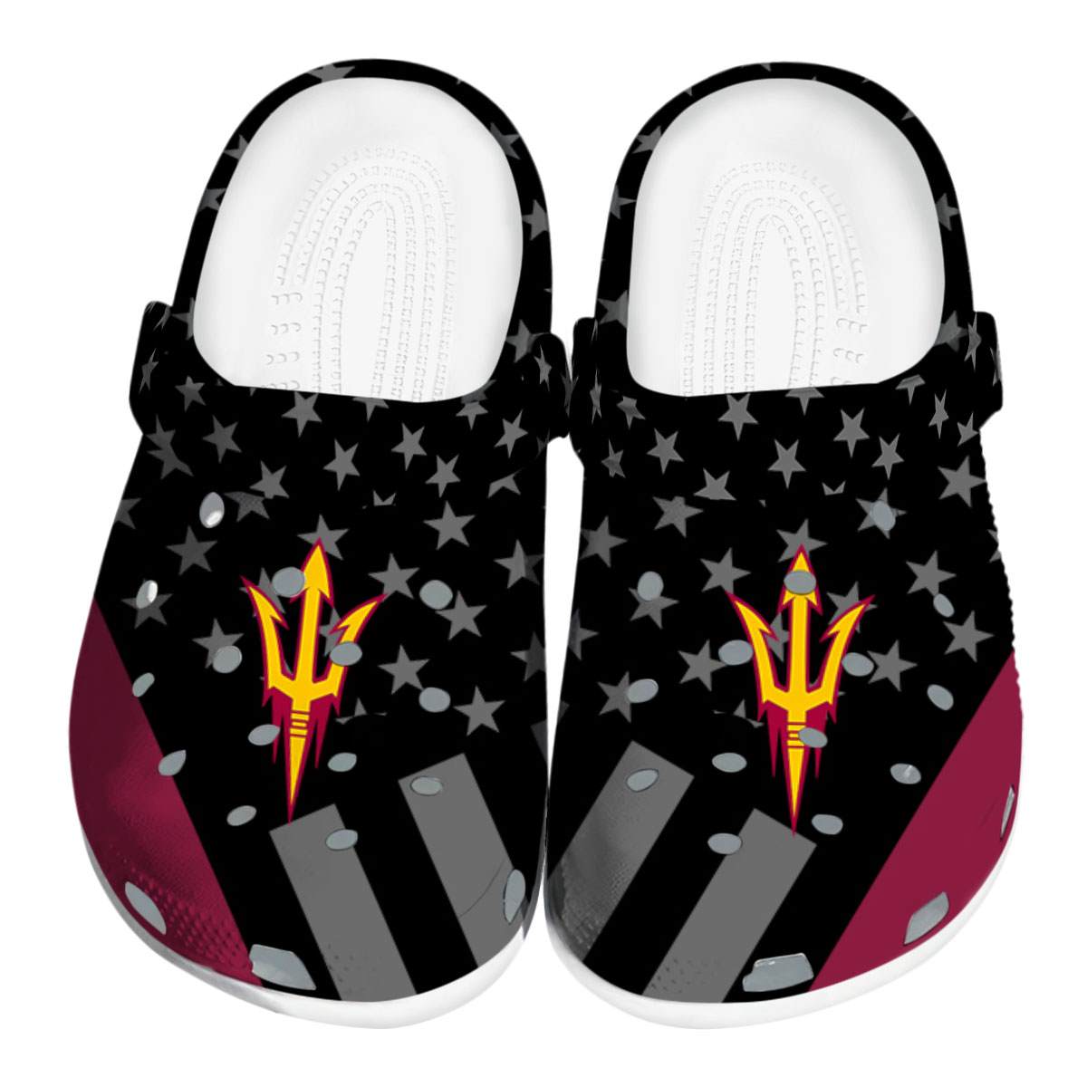 Arizona State Sun Devils NCAA Sport Crocs Crocband Clogs Shoes Comfortable For Men Women and Kids