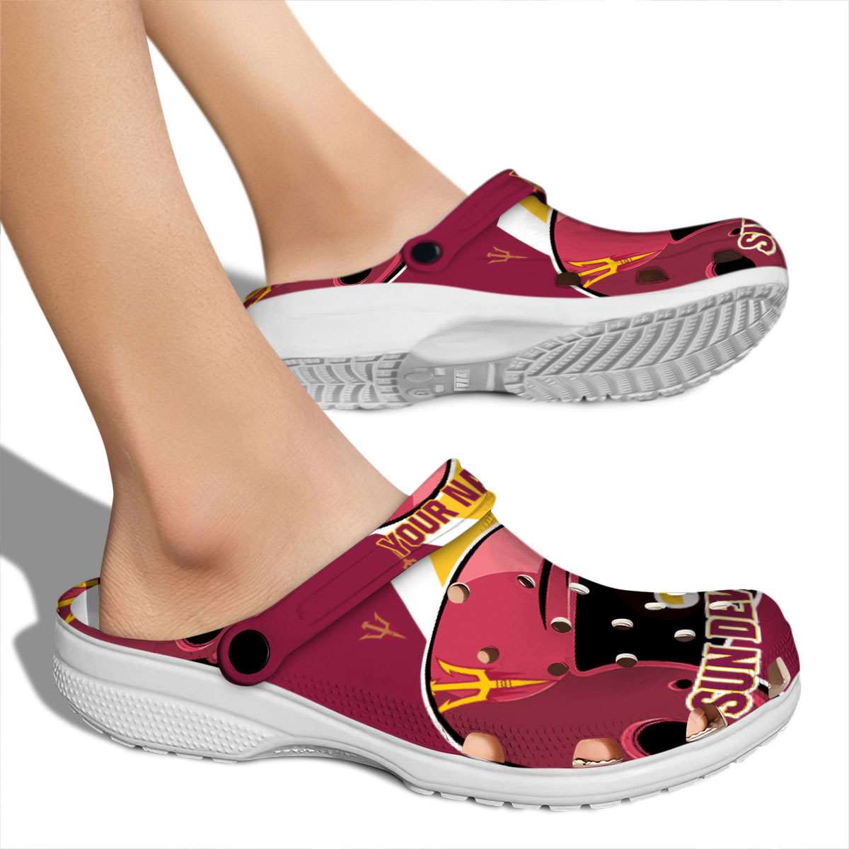 Arizona State Sun Devils NCAA Sport Crocs Crocband Clogs Shoes Comfortable For Men Women and Kids - Image 2