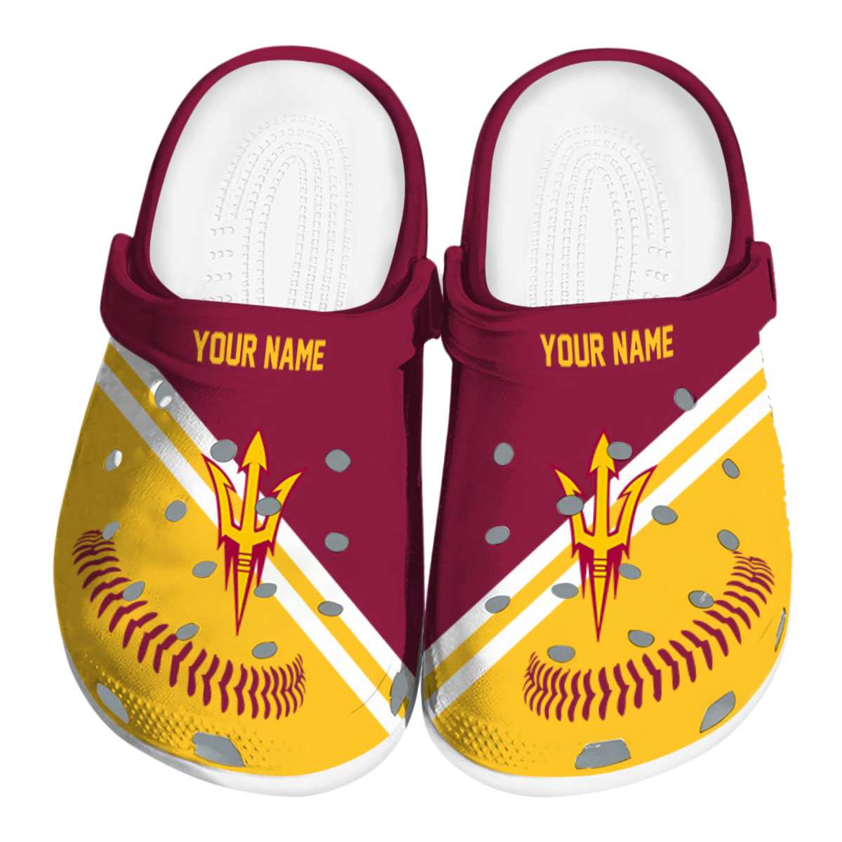Arizona State Sun Devils NCAA Sport Crocs Crocband Clogs Shoes Comfortable For Men Women and Kids