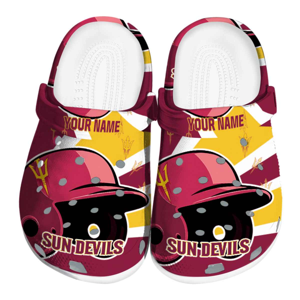 Arizona State Sun Devils NCAA Sport Crocs Crocband Clogs Shoes Comfortable For Men Women and Kids