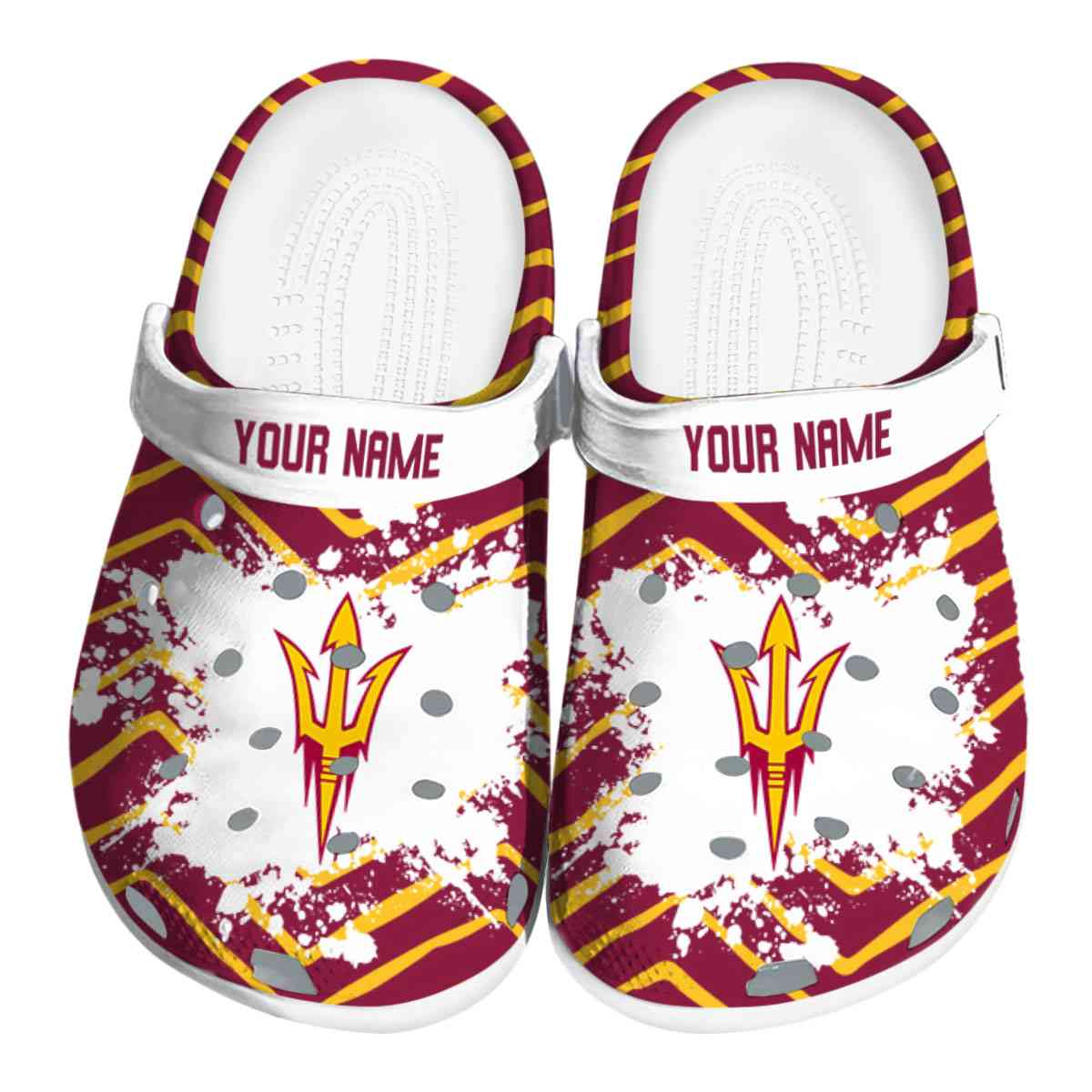 Arizona State Sun Devils NCAA Sport Crocs Crocband Clogs Shoes Comfortable For Men Women and Kids