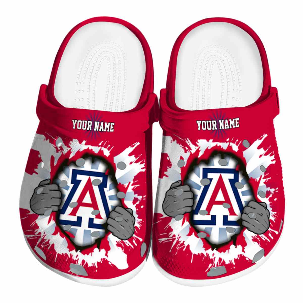 Arizona Wildcats NCAA Sport Crocs Crocband Clogs Shoes Comfortable For Men Women and Kids