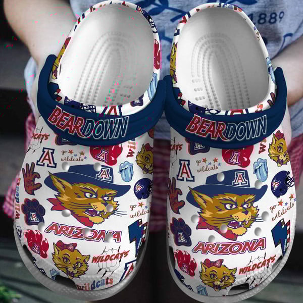 Arizona Wildcats NCAA Sport Crocs Crocband Clogs Shoes Comfortable For Men Women and Kids
