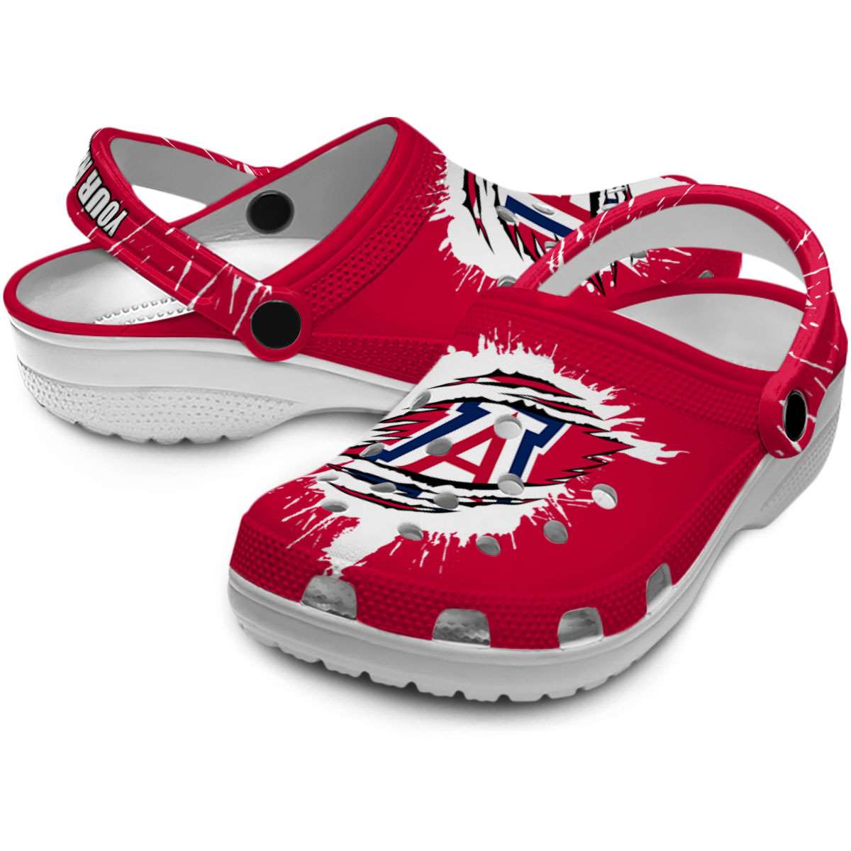 Arizona Wildcats NCAA Sport Crocs Crocband Clogs Shoes Comfortable For Men Women and Kids - Image 3