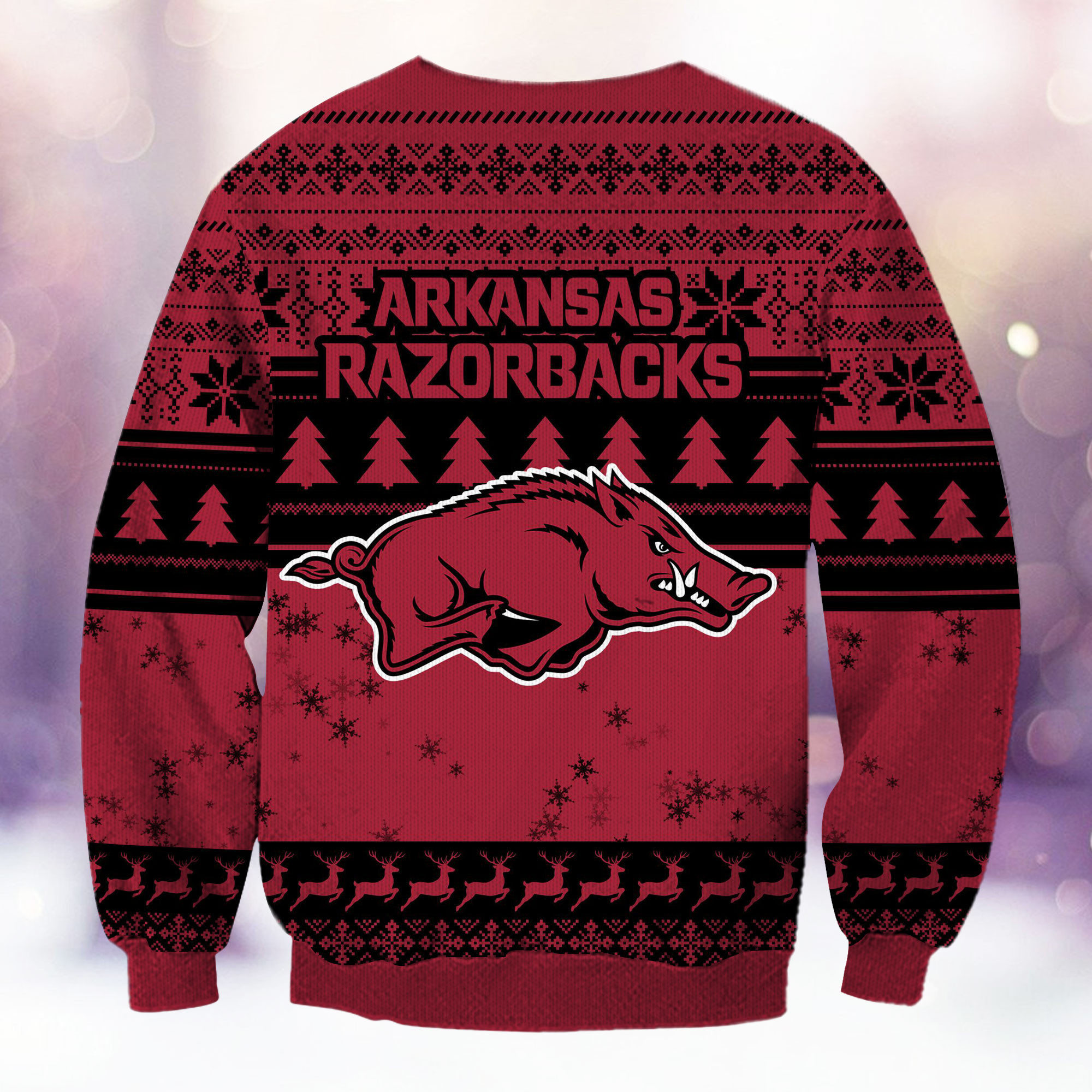 Arkansas Razorbacks Grinch Ugly Christmas Sweater Adult 3D Funny Matching for family - Image 3