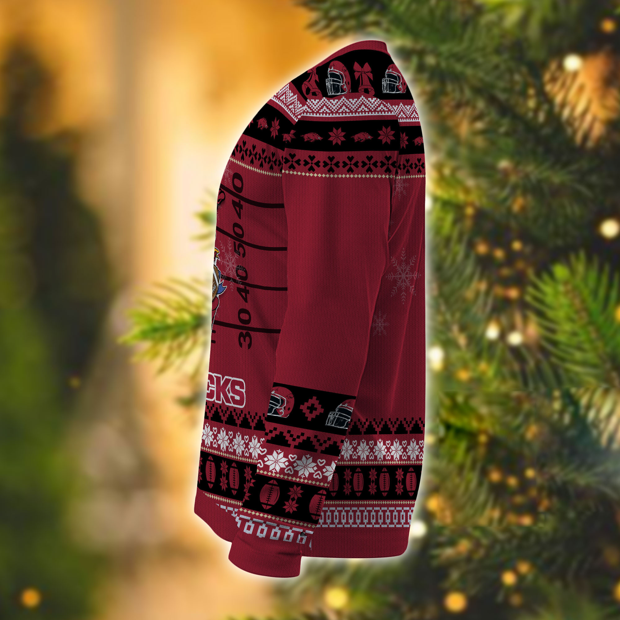Arkansas Razorbacks Mickey Ugly Christmas Sweater Adult 3D Funny Matching for family - Image 4