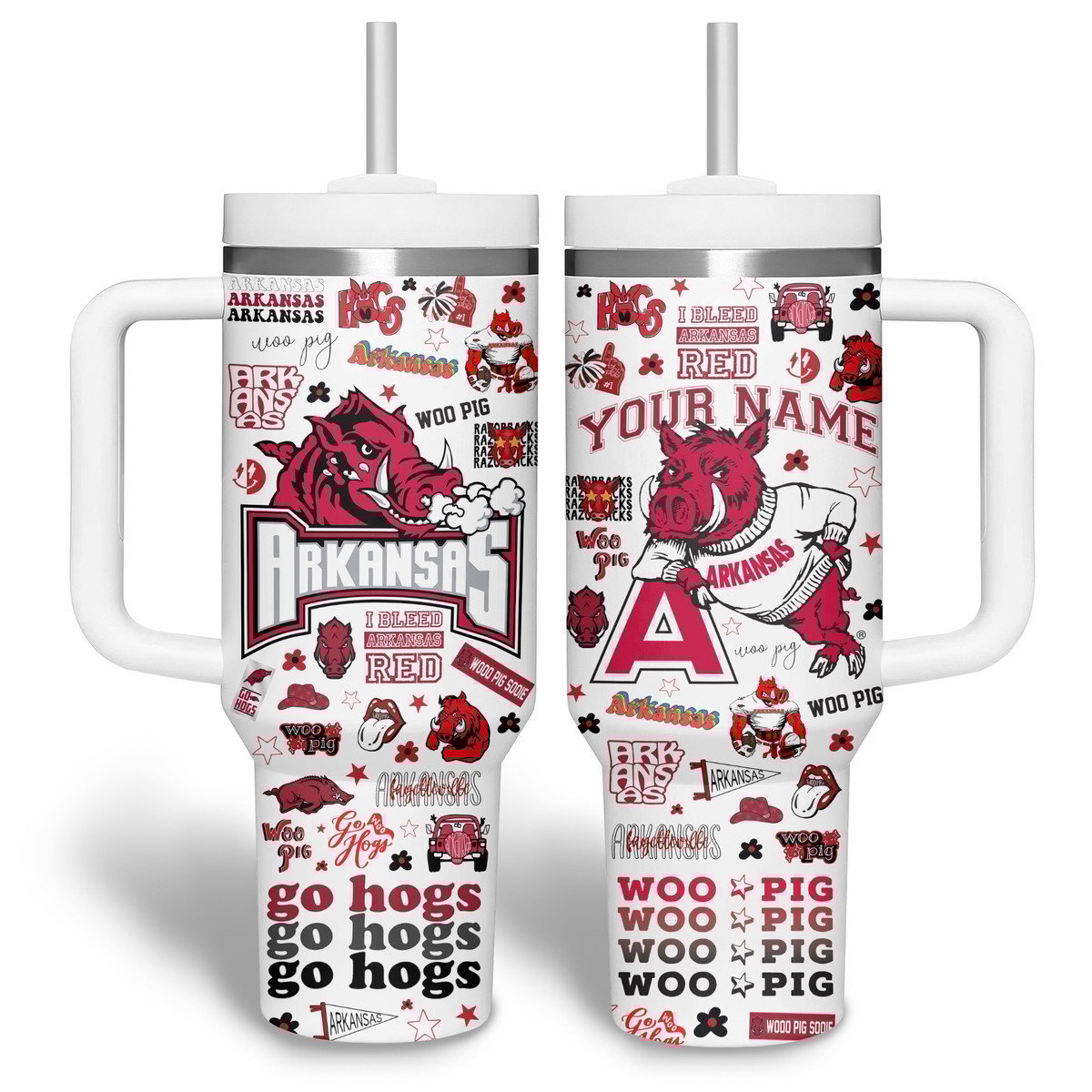 Arkansas Razorbacks NCAA Custom Stanley Cup 40 oz 30 oz Tumbler With HandleTVC2301513