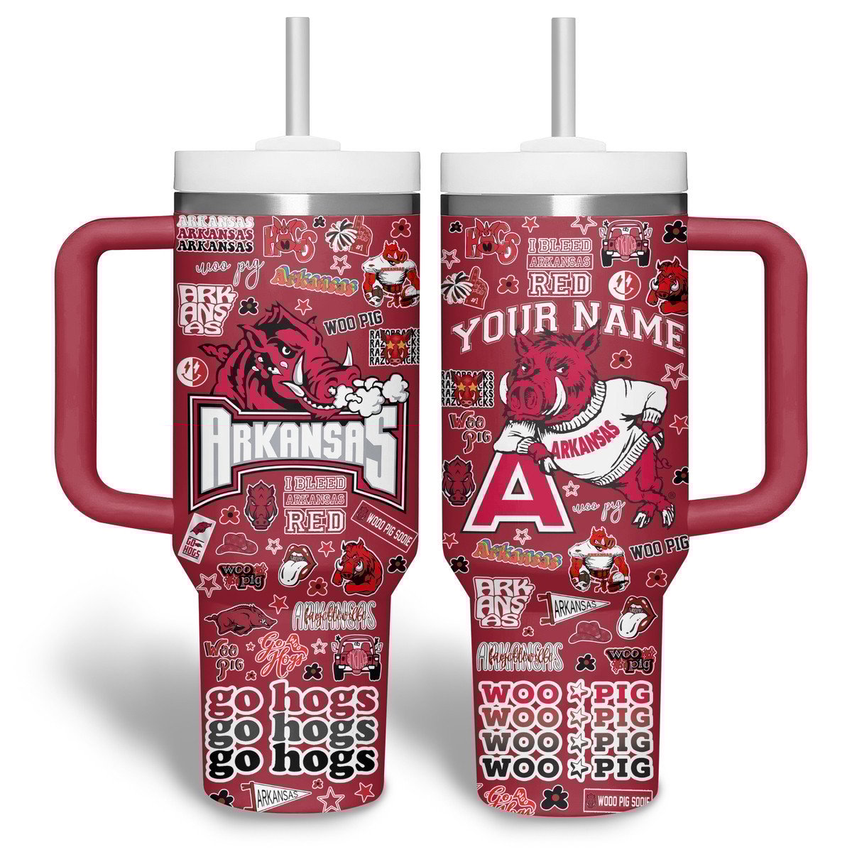Arkansas Razorbacks NCAA Custom Stanley Cup 40 oz 30 oz Tumbler With HandleTVC2301513
