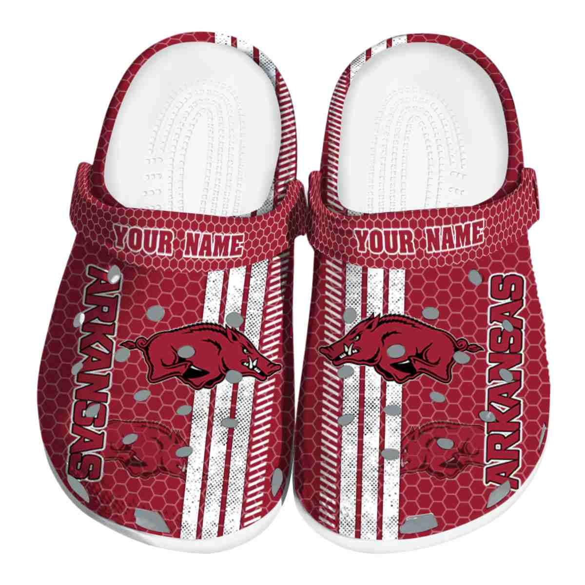 Arkansas Razorbacks NCAA Sport Crocs Crocband Clogs Shoes Comfortable For Men Women and Kids