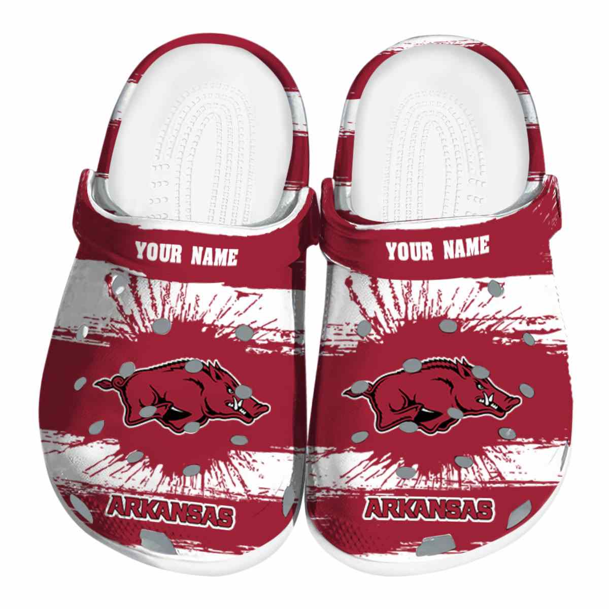 Arkansas Razorbacks NCAA Sport Crocs Crocband Clogs Shoes Comfortable For Men Women and Kids