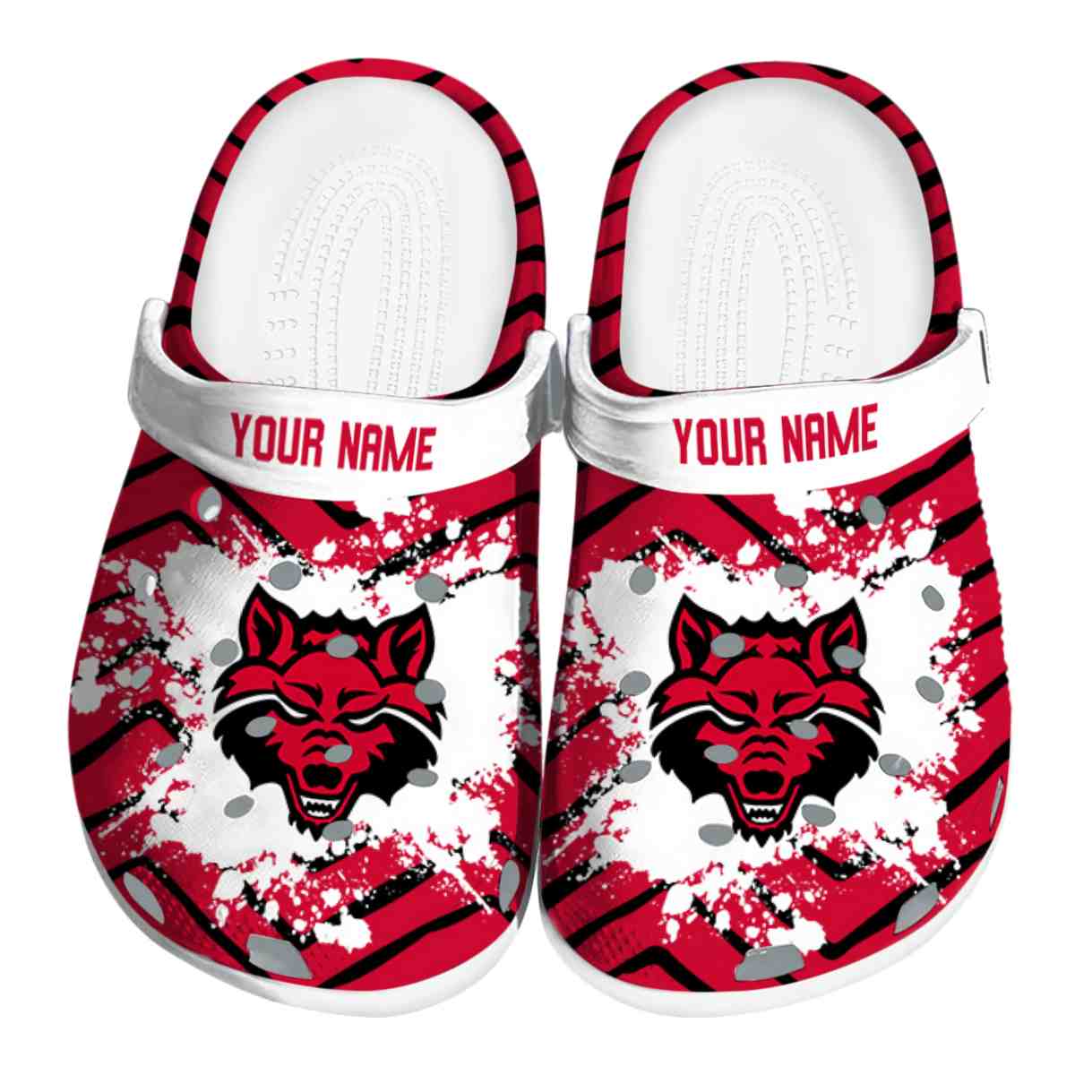 Arkansas State Red Wolves NCAA Sport Crocs Crocband Clogs Shoes Comfortable For Men Women and Kids