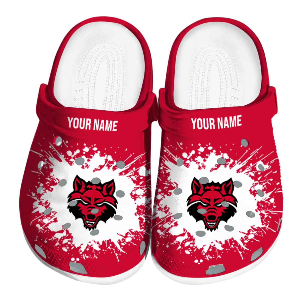 Arkansas State Red Wolves NCAA Sport Crocs Crocband Clogs Shoes Comfortable For Men Women and Kids