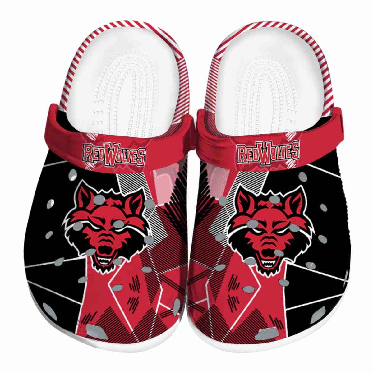 Arkansas State Red Wolves NCAA Sport Crocs Crocband Clogs Shoes Comfortable For Men Women and Kids