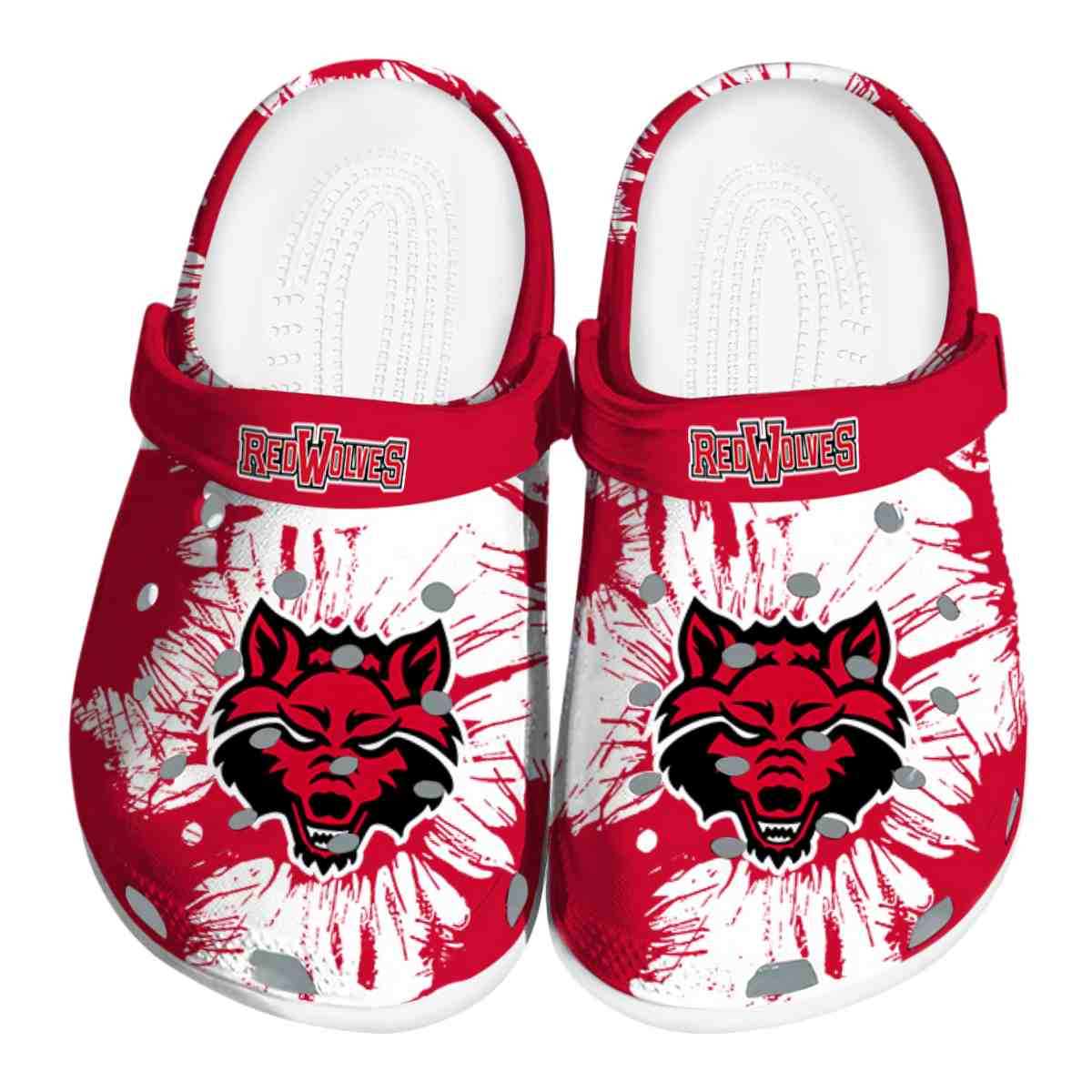 Arkansas State Red Wolves NCAA Sport Crocs Crocband Clogs Shoes Comfortable For Men Women and Kids