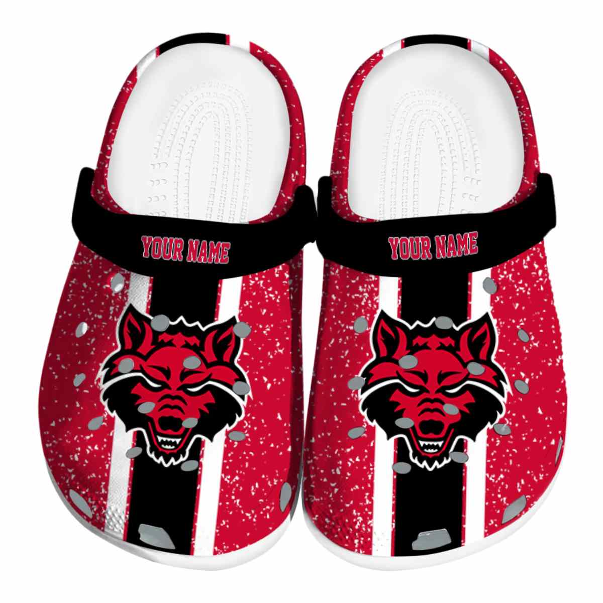 Arkansas State Red Wolves NCAA Sport Crocs Crocband Clogs Shoes Comfortable For Men Women and Kids