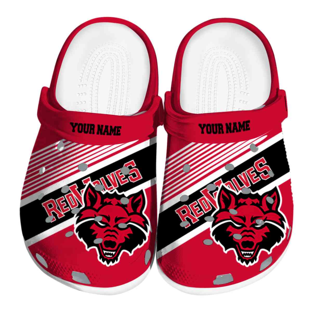 Arkansas State Red Wolves NCAA Sport Crocs Crocband Clogs Shoes Comfortable For Men Women and Kids