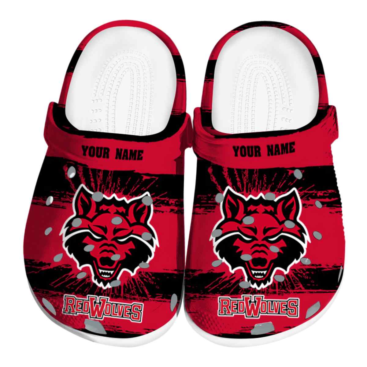 Arkansas State Red Wolves NCAA Sport Crocs Crocband Clogs Shoes Comfortable For Men Women and Kids