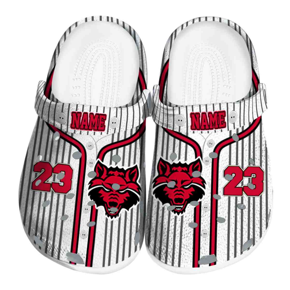 Arkansas State Red Wolves NCAA Sport Crocs Crocband Clogs Shoes Comfortable For Men Women and Kids
