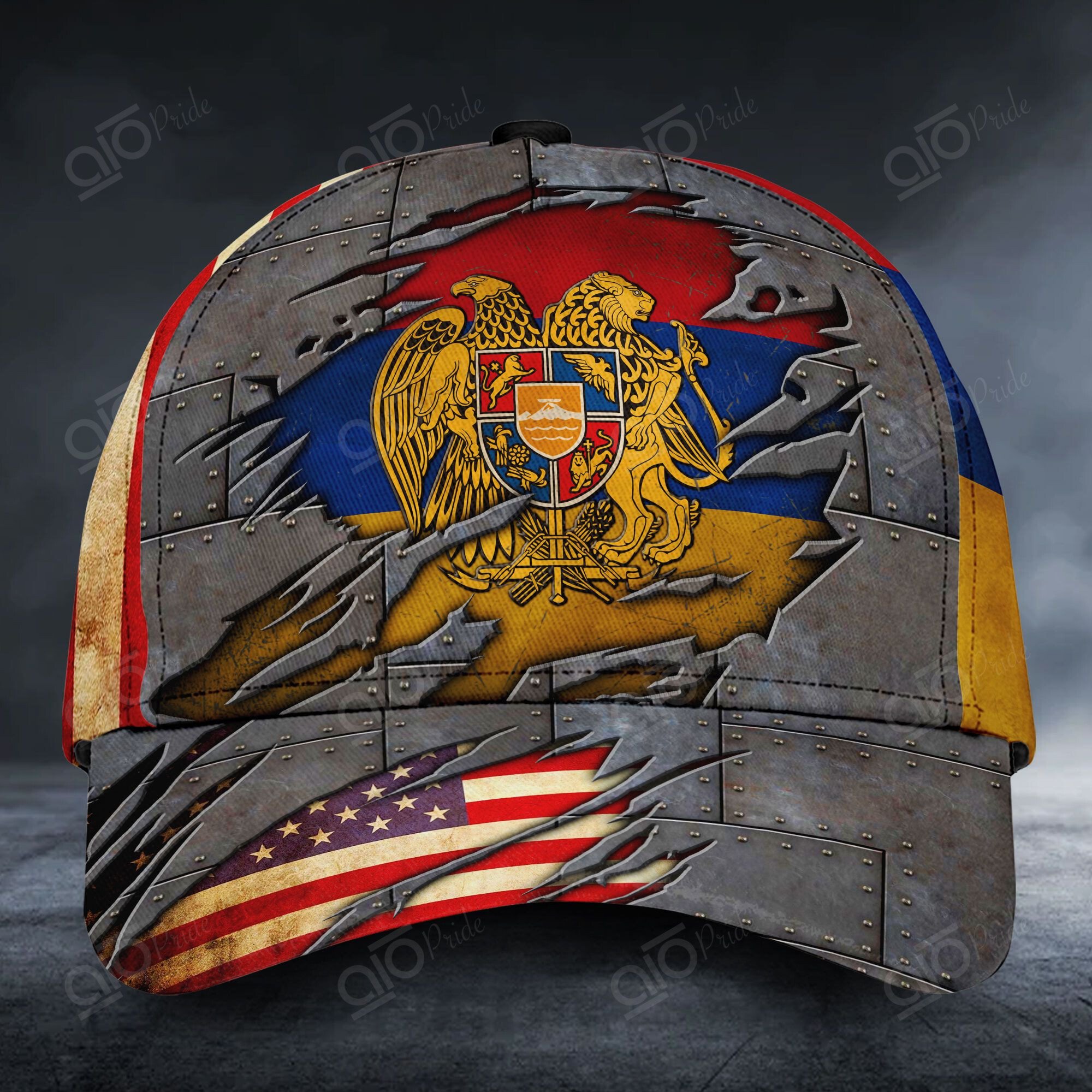 Armenia & American Flags Unisex Cap Trucker Hats Custom Hats Gifts For Men & Women