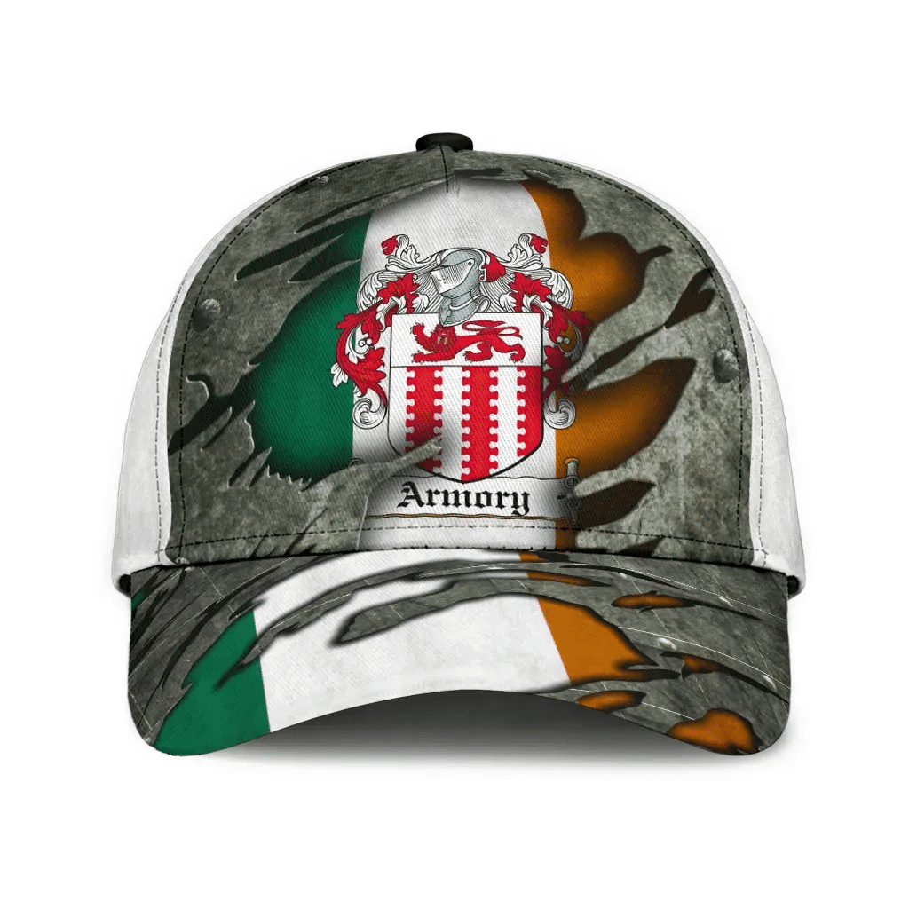 Armory Coat Of Arms - Irish Family Crest Hat Classic Cap 3D Trucker Hats Custom Hats Gifts For Men & Women