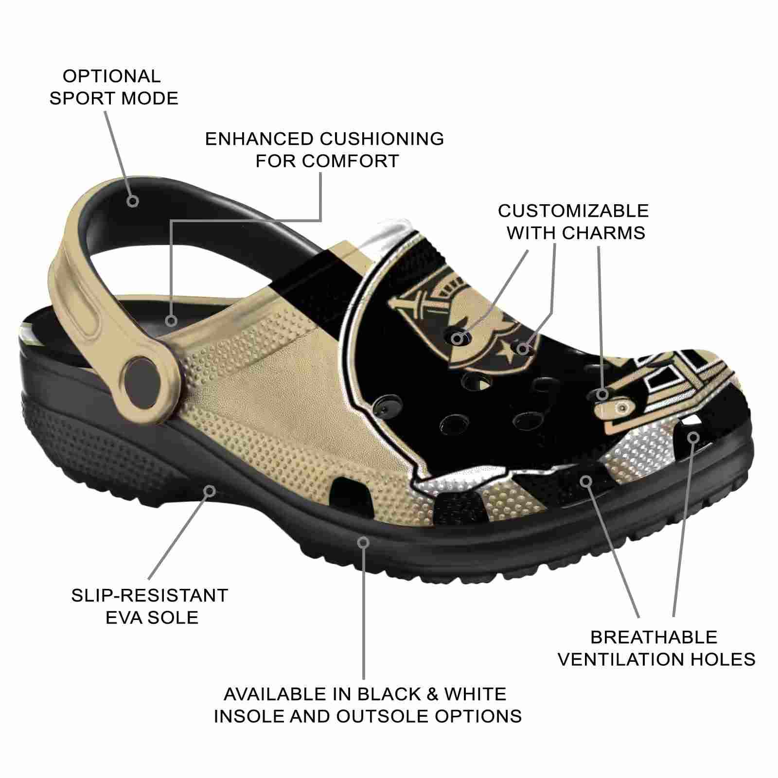 Army Black Knights Helmet Stripes ClogTVC1801777 - Image 5