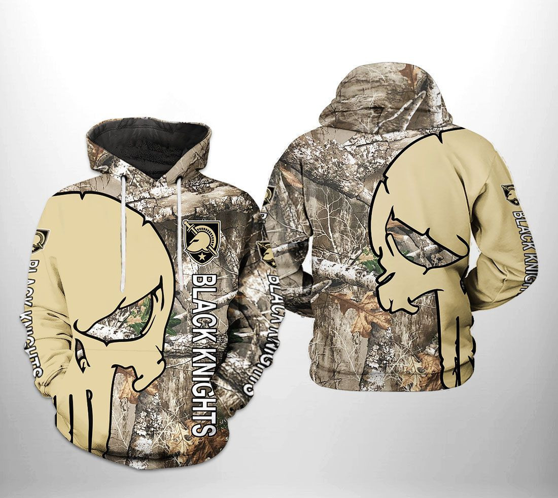 Army Black Knights NCAA Camo Veteran Hunting 3D All Over Print Hoodie, Zip Hoodie