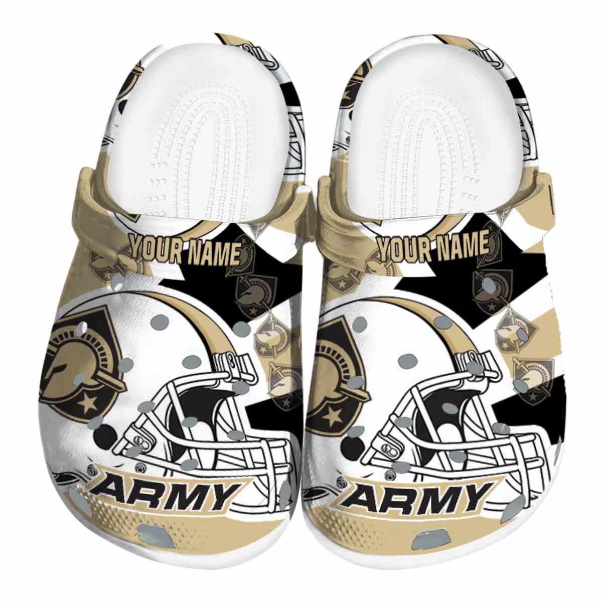 Army Black Knights NCAA Sport Crocs Crocband Clogs Shoes Comfortable For Men Women and Kids