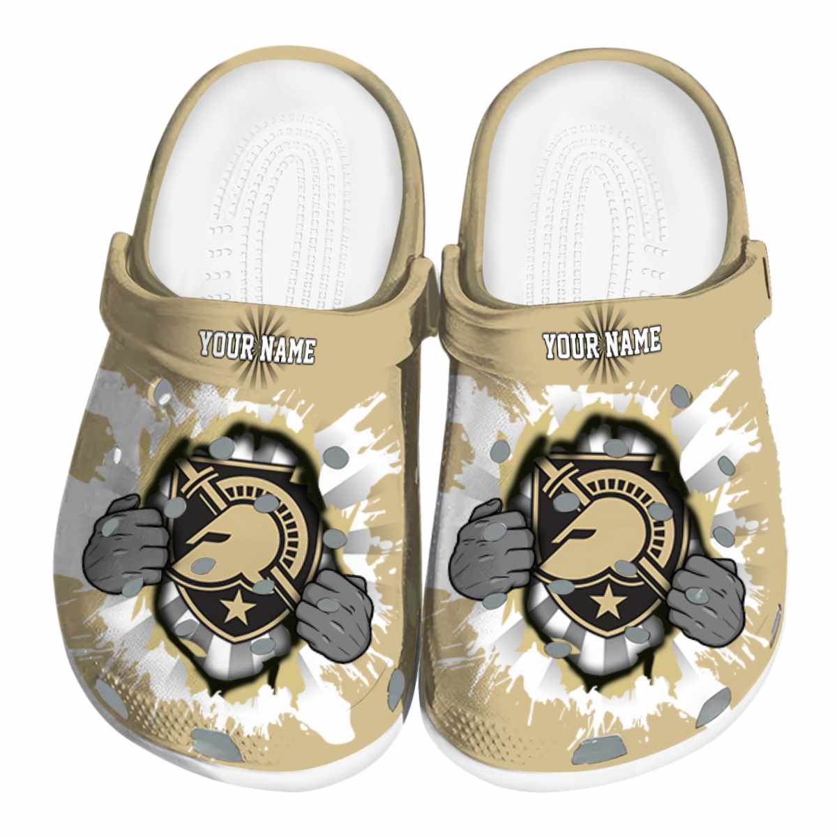 Army Black Knights NCAA Sport Crocs Crocband Clogs Shoes Comfortable For Men Women and Kids