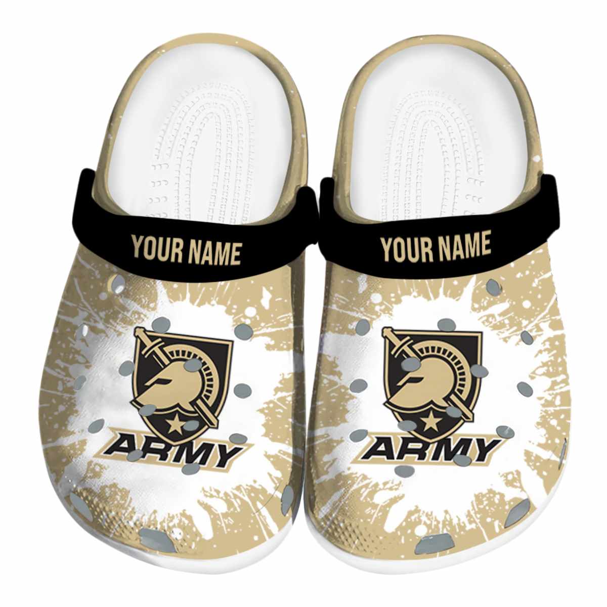 Army Black Knights NCAA Sport Crocs Crocband Clogs Shoes Comfortable For Men Women and Kids