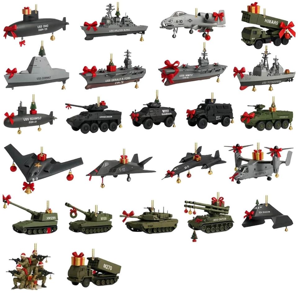 Army Machines Advent Calendar 2025, 24 Day Figurines : Vintage Christmas Countdown - Image 2