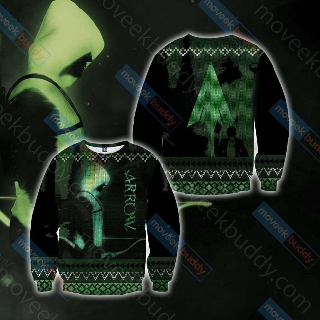 Arrow Knitting Style For Unisex Ugly Christmas Sweater Adult 3D Funny Matching for family