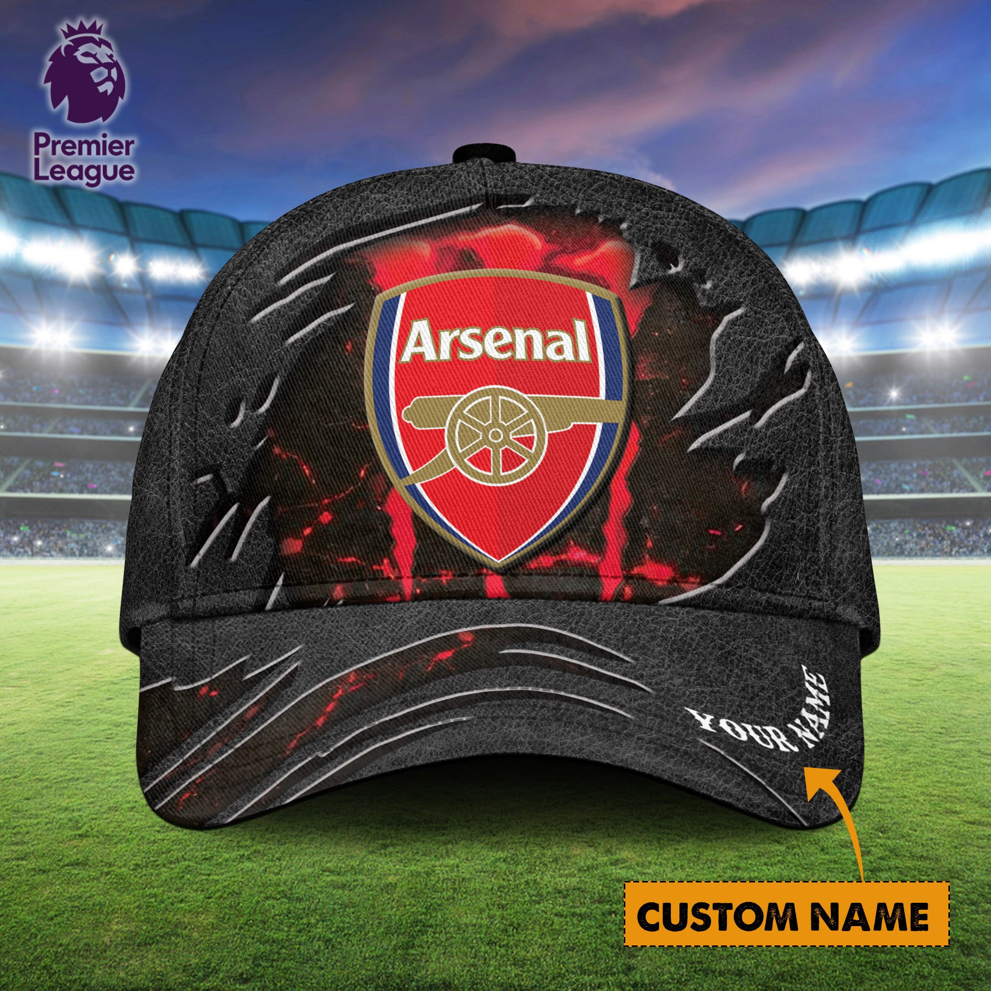 Arsenal EPL Personalized Classic Cap For Fans  Trucker Hats Custom Hats Gifts For Men & Women