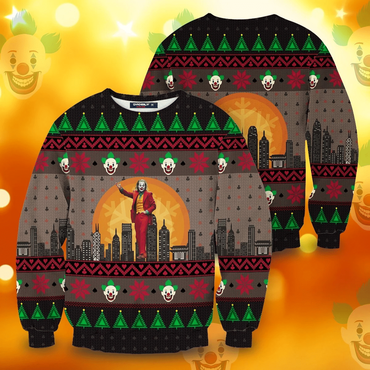 Arthur Fleck Ugly Christmas Sweater Adult 3D Funny Matching for family