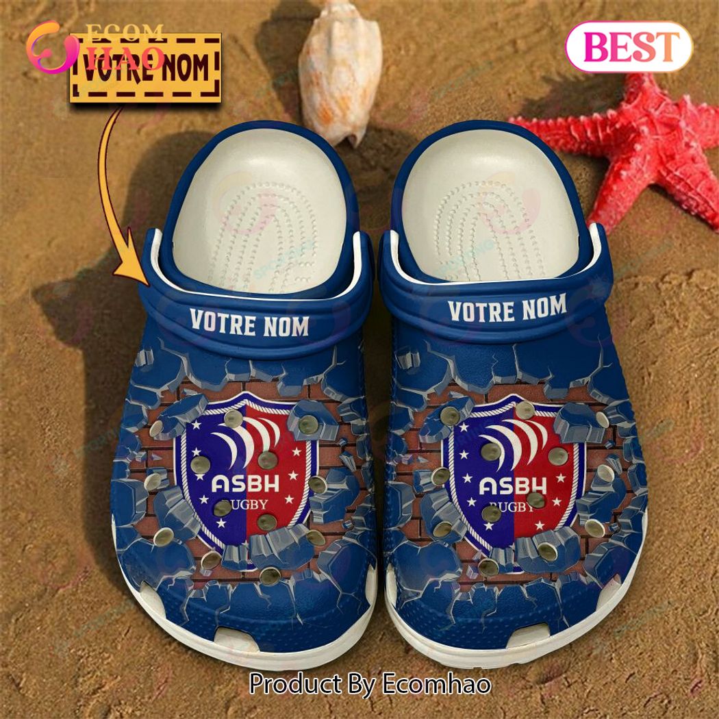 AS Beziers Herault Top14 Sport Crocs Crocband Clogs Shoes Comfortable For Men Women and Kids