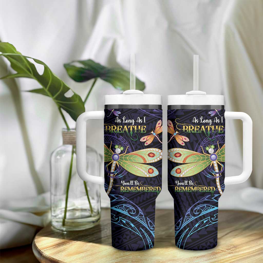 As Long As I Breathe You’ll Be Remembered Dragonflies Memorial Polynesian Custom Stanley Cup 40 oz 30 oz Tumbler With HandleTVC2301361 - Image 9