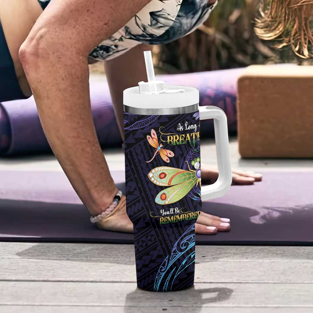 As Long As I Breathe You’ll Be Remembered Dragonflies Memorial Polynesian Custom Stanley Cup 40 oz 30 oz Tumbler With HandleTVC2301361 - Image 6