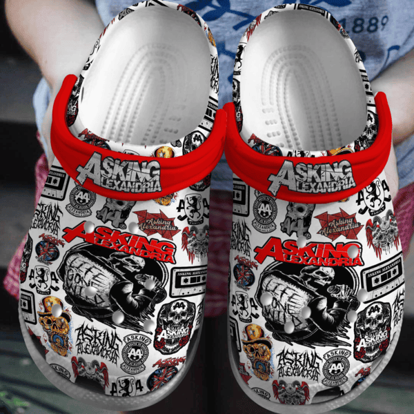 Asking Alexandria Music Crocs Crocband Clogs Shoes Comfortable For Men Women and Kids