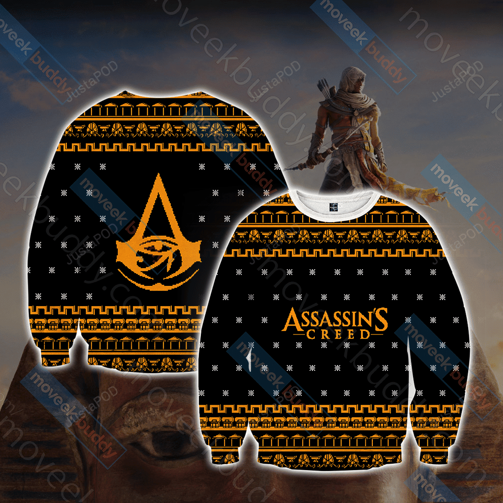 Assassin'S Creed Ugly Christmas Sweater Adult 3D Funny Matching for family