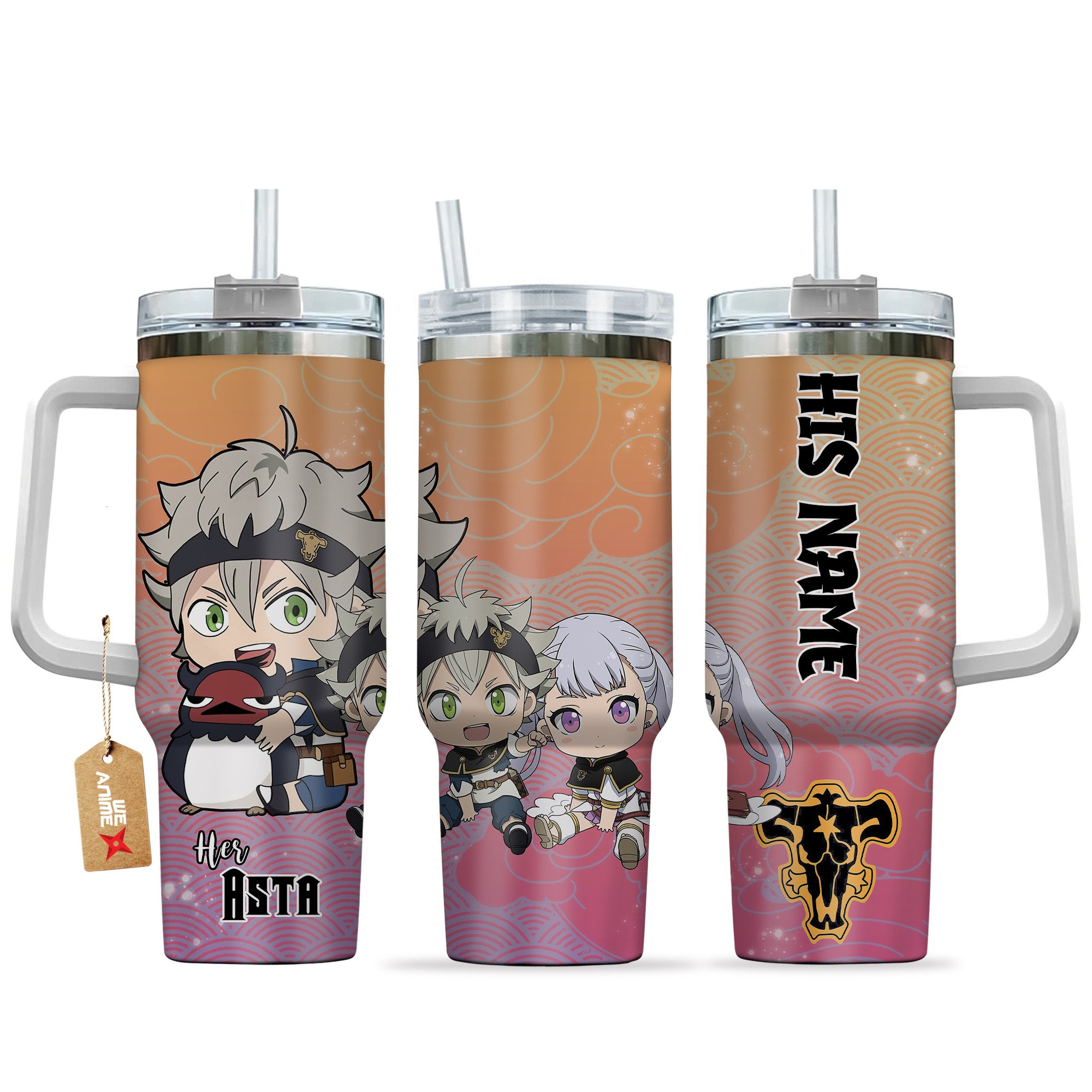 Asta Black Clover Anime Valentine Custom Stanley Cup 40 oz 30 oz Tumbler With HandleTVC2301168
