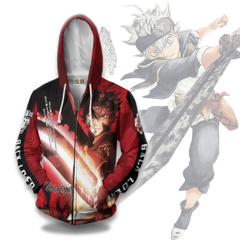 Asta Cosplay Costume Black Clover 3D All Over Print Hoodie, Zip Hoodie