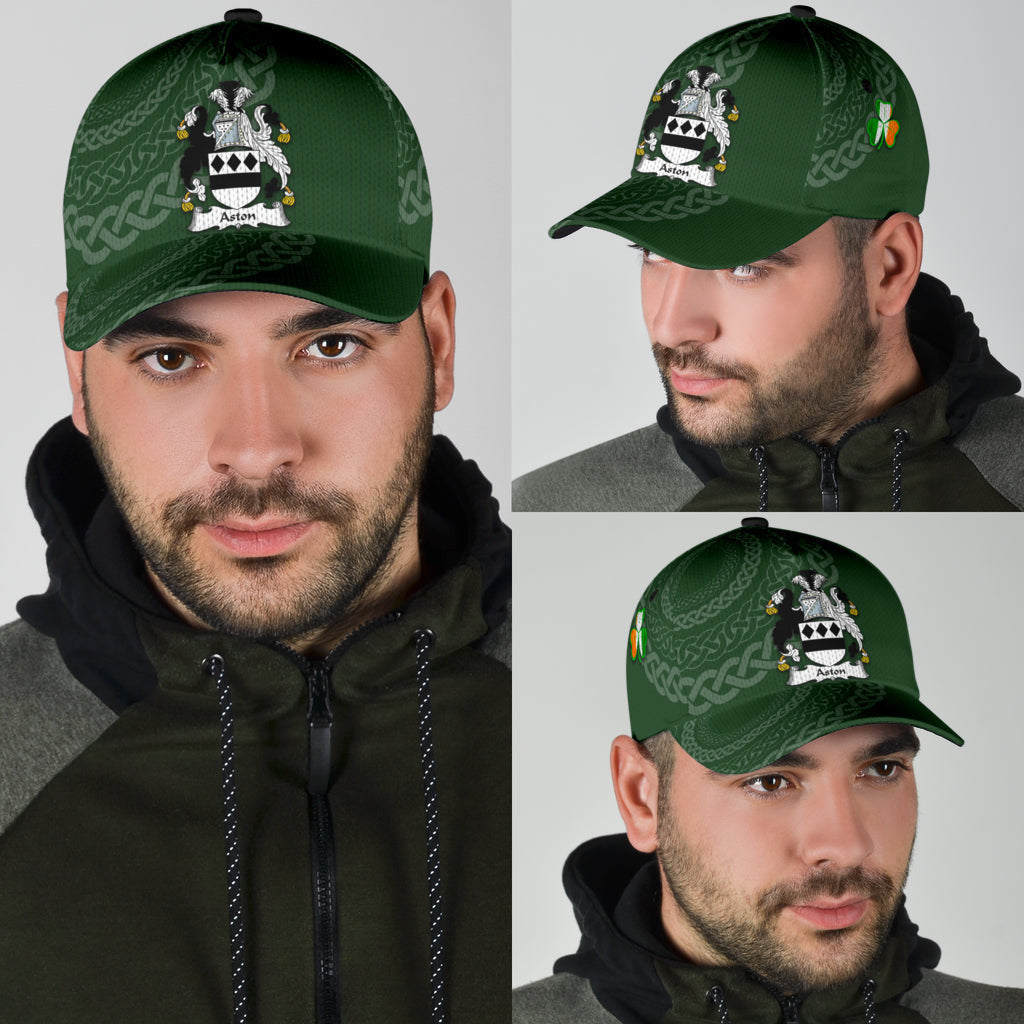 Aston Coat Of Arms - Irish Family Crest St Patrick's Day Hat Classic Cap Trucker Hats Custom Hats Gifts For Men & Women