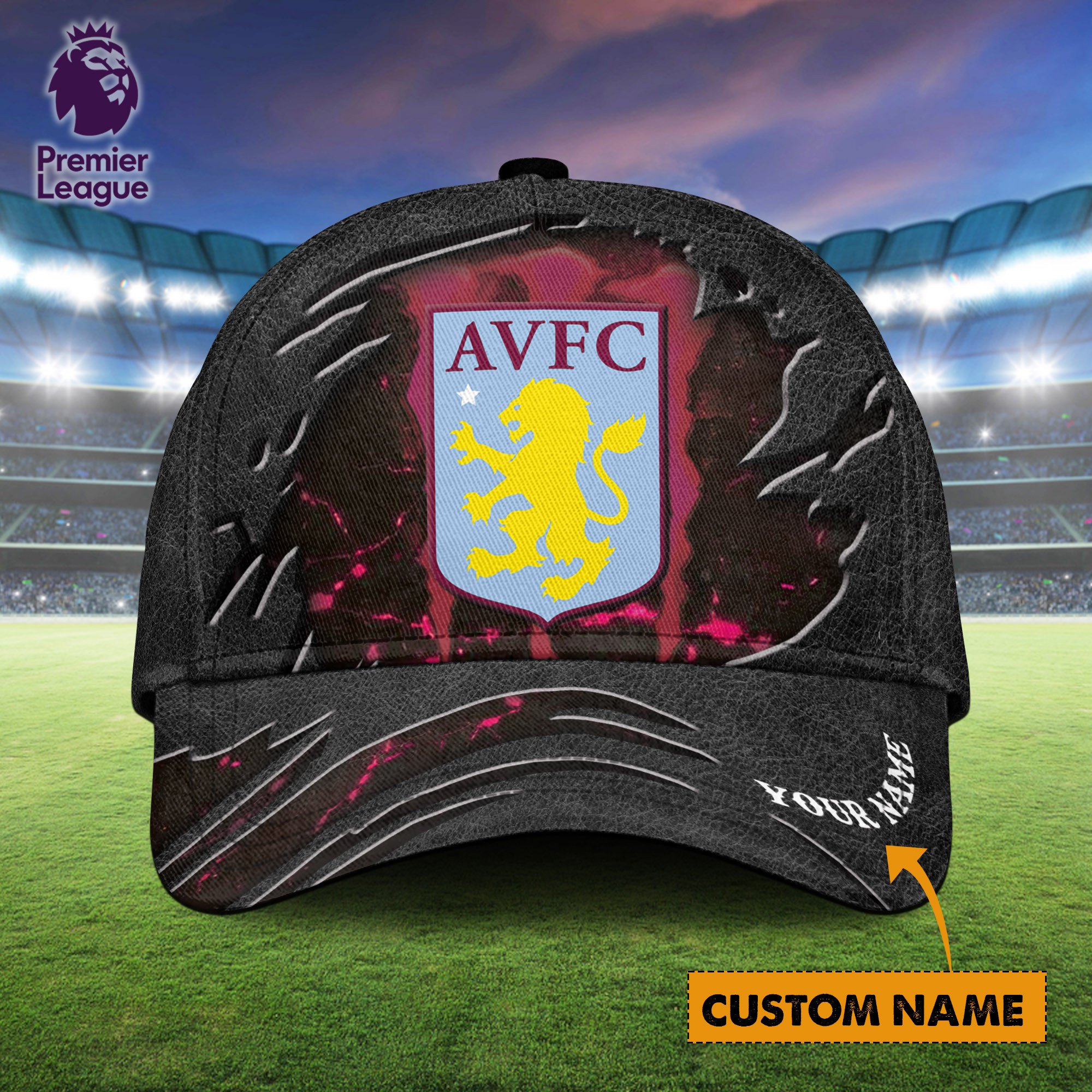 Aston Villa EPL Personalized Classic Cap For Fans  Trucker Hats Custom Hats Gifts For Men & Women