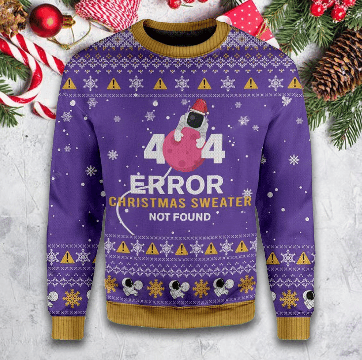 Astronaut Ugly Christmas Sweater Adult 3D Funny Matching for family