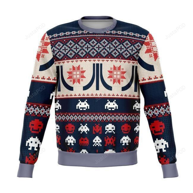 Atari Ugly Christmas Sweater Adult 3D Funny Matching for family