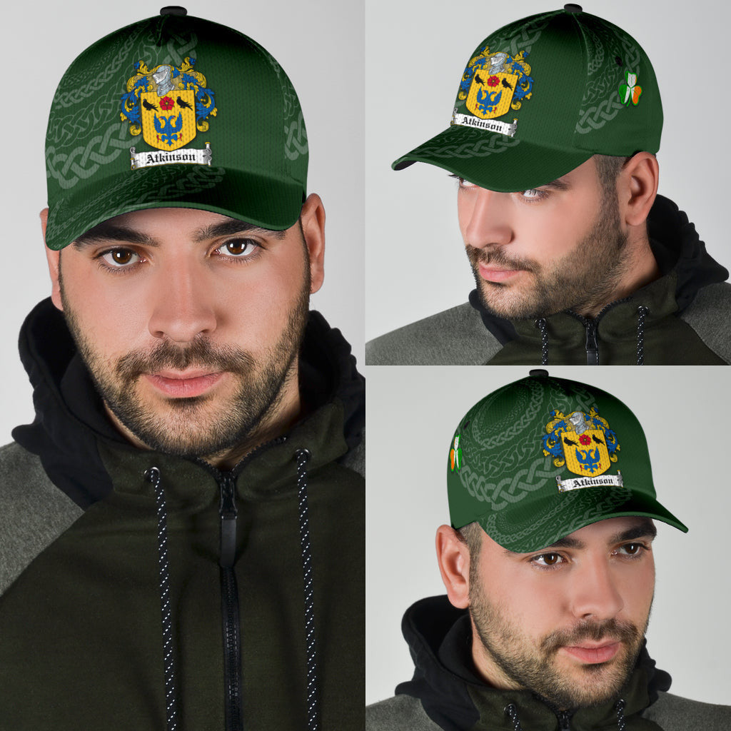 Atkinson Coat Of Arms - Irish Family Crest St Patrick's Day Hat Classic Cap Trucker Hats Custom Hats Gifts For Men & Women