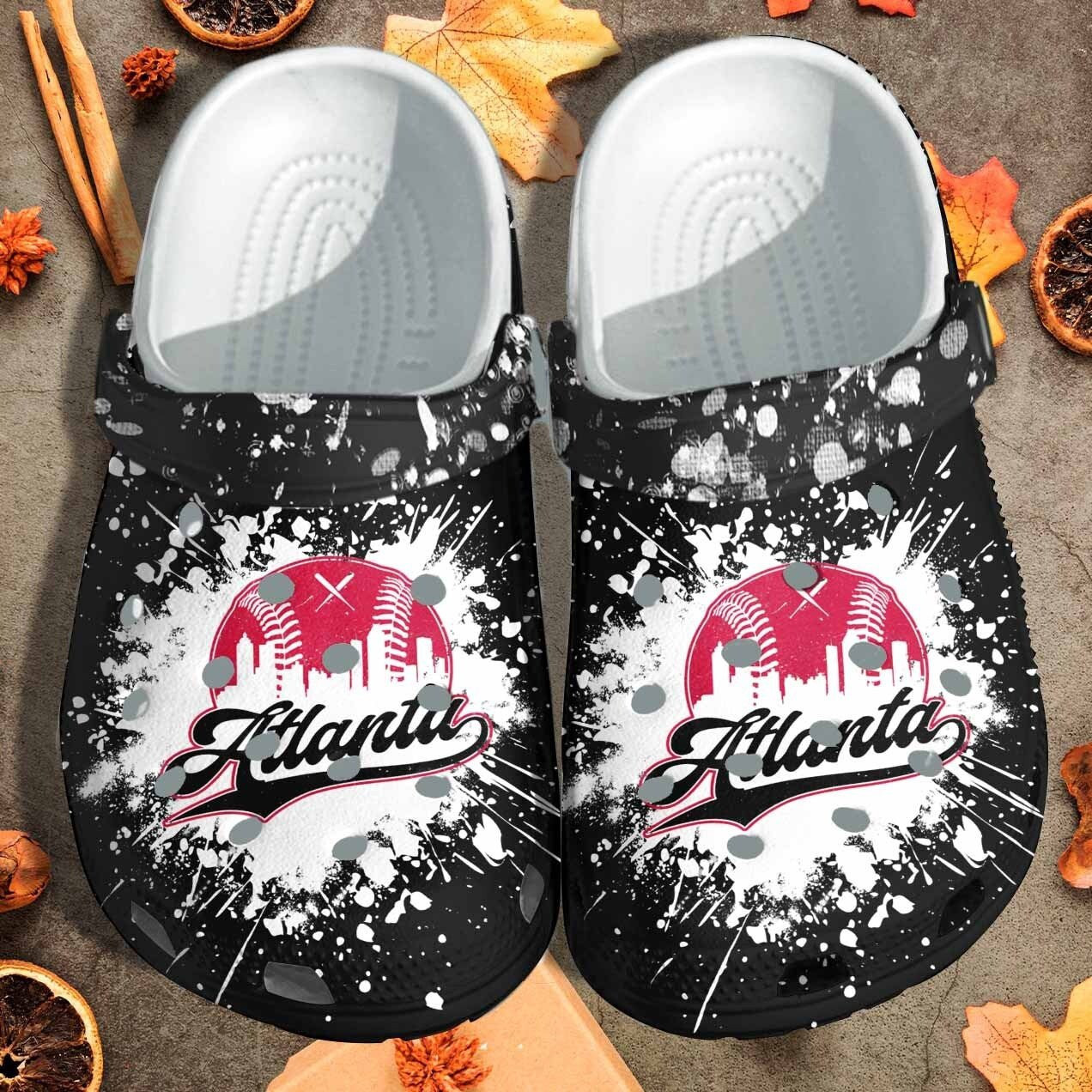 Atlanta Baseball Custom Shoes Clogs - Sport Beach Shoes Clogs Birthday Gift For Men Women