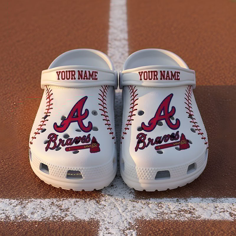 Atlanta Braves MLB Crocs Crocband Clogs Shoes Comfortable For Men Women and Kids