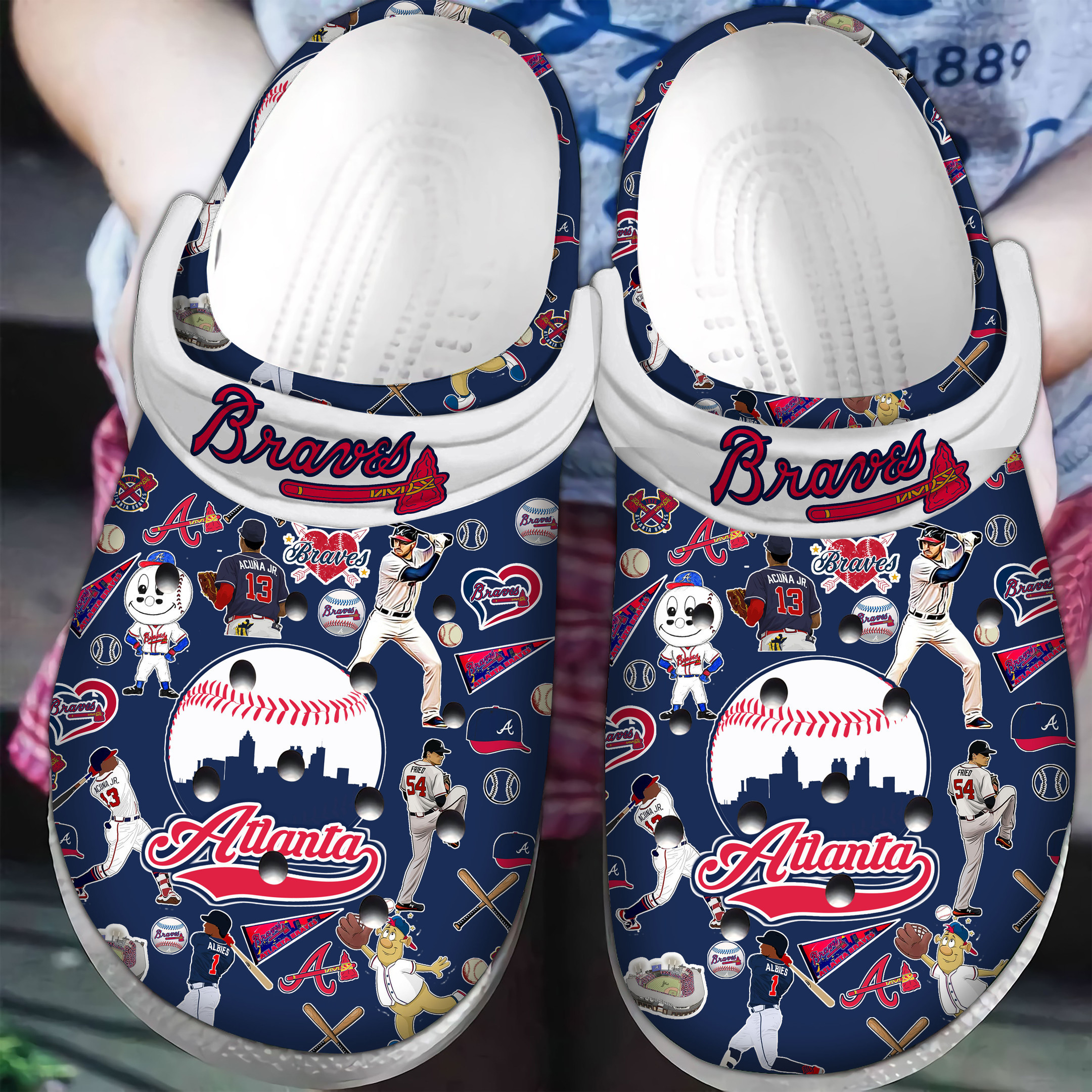 Atlanta Braves MLB Sport Crocs Crocband Clogs Shoes Comfortable For Men Women and Kids