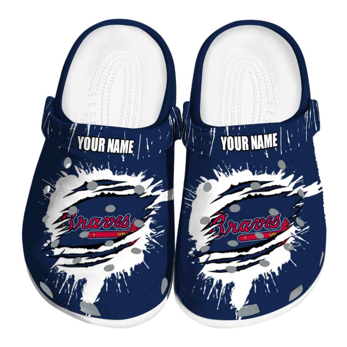 Atlanta Braves MLB Sport Crocs Crocband Clogs Shoes Comfortable For Men Women and Kids